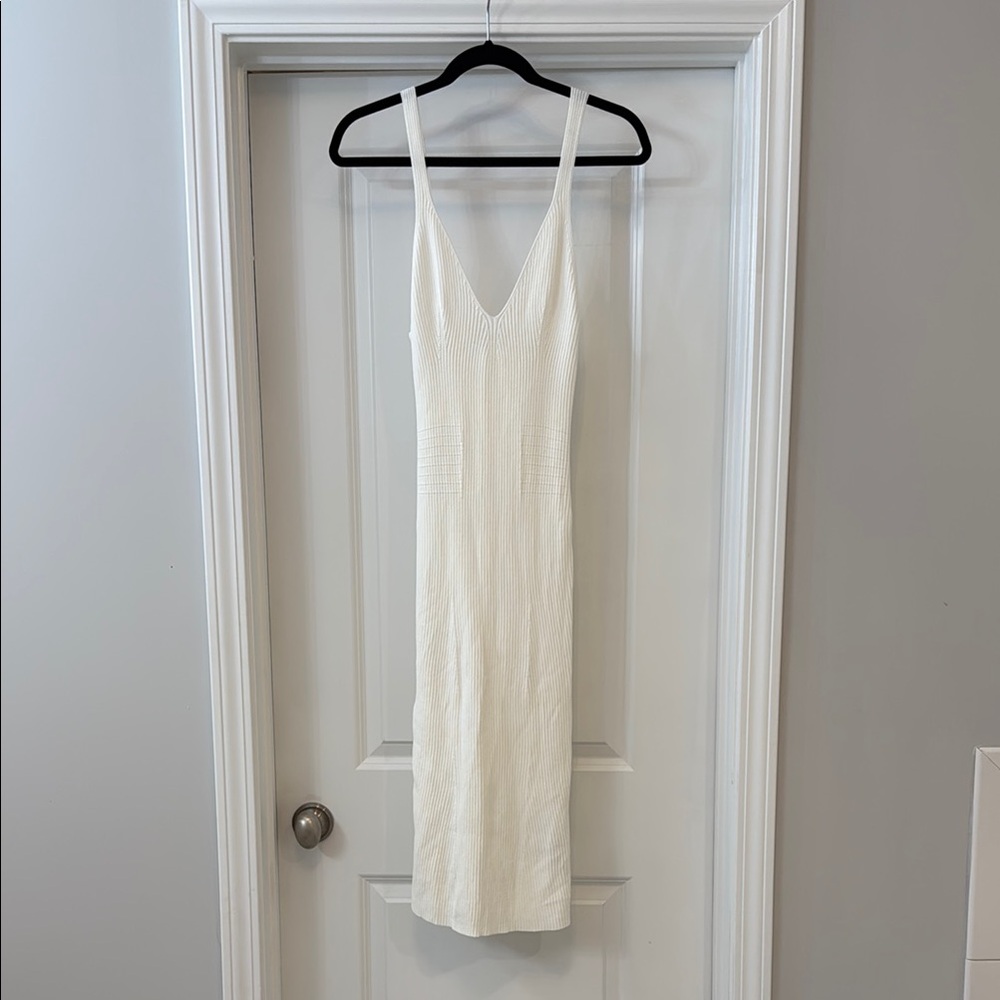 Guess White Ribbed Sweater